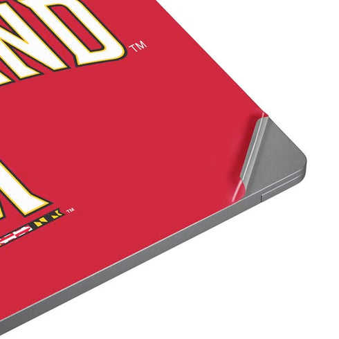 University of Maryland Collegiate Text Red Laptop Skins